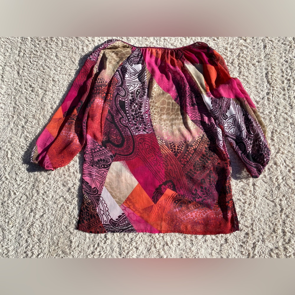 JM Collection: Colorful Blouse - Picture 14 of 16